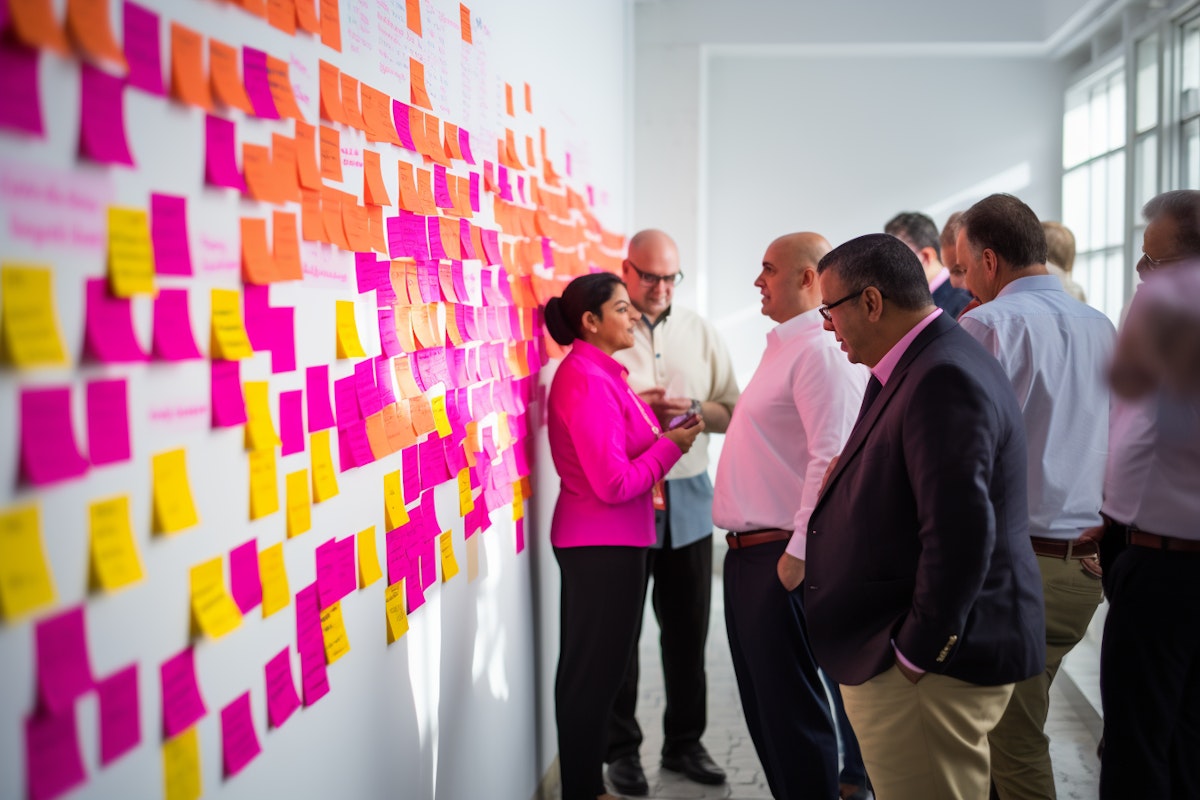 Collaborative Teamwork in a Colorful Brainstorming Session - Sarvarth