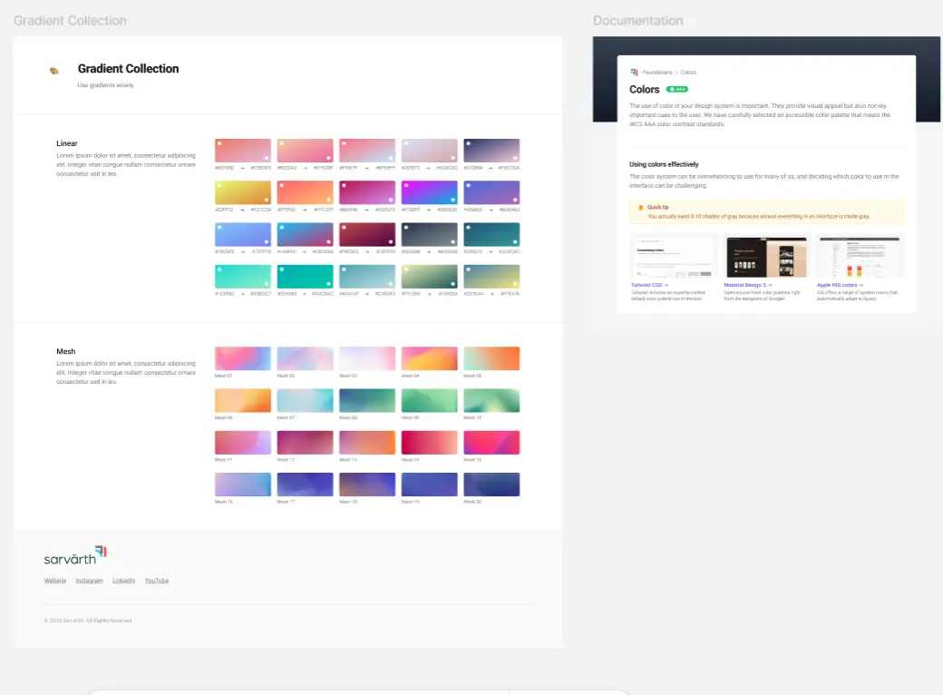 design system colors shhm - Sarvarth
