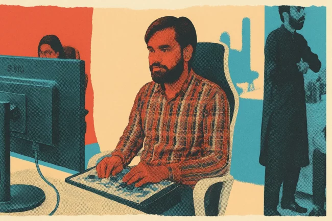 Man at Desk in Vintage Style - Sarvarth