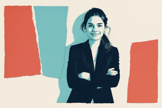 Confident Professional in Abstract Collage - Sarvarth